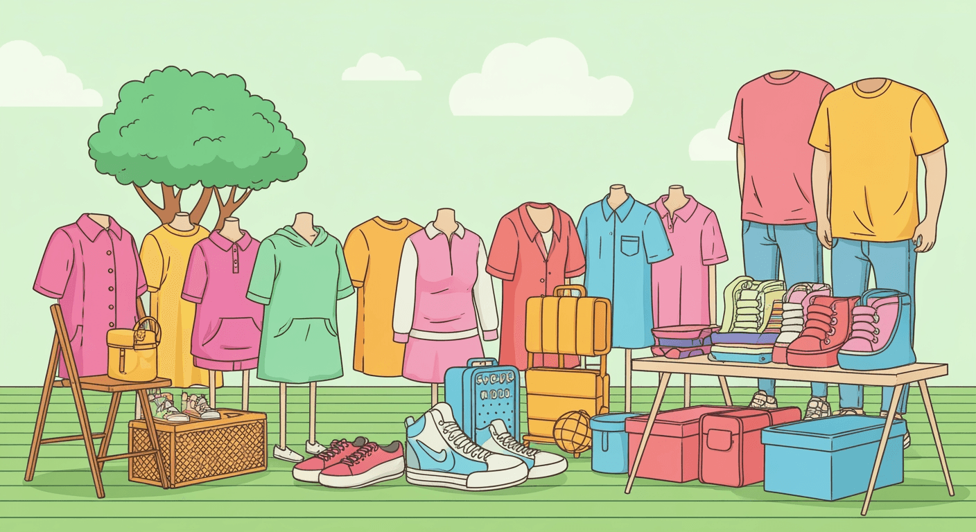 AI-generated illustration of a garage sale