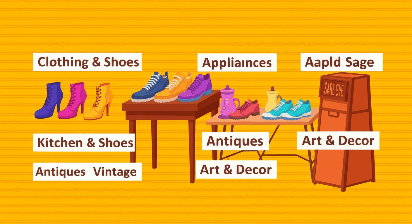 AI-generated illustration of a garage sale