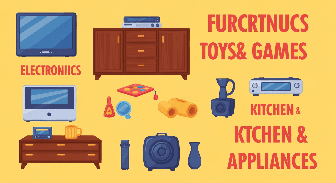 AI-generated illustration of a garage sale