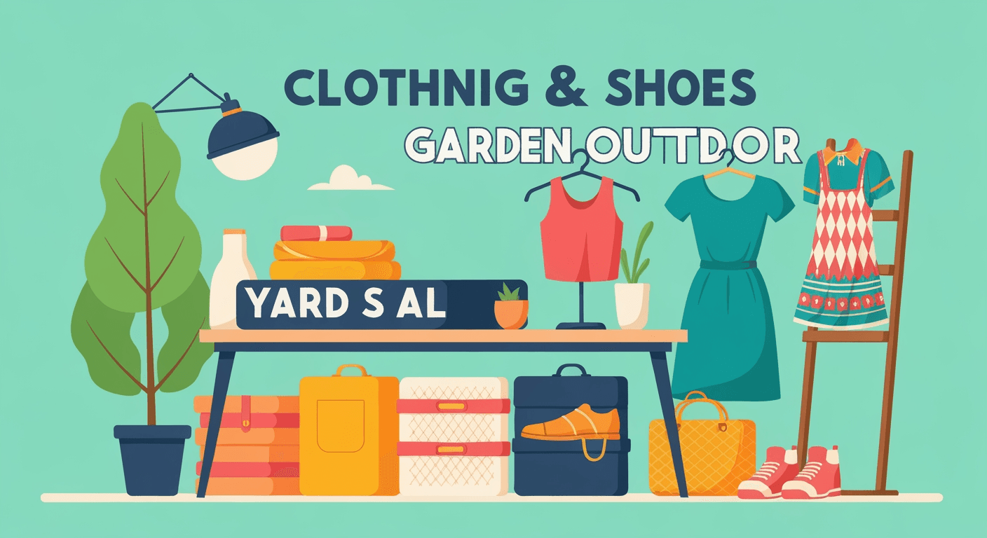 AI-generated yard sale illustration