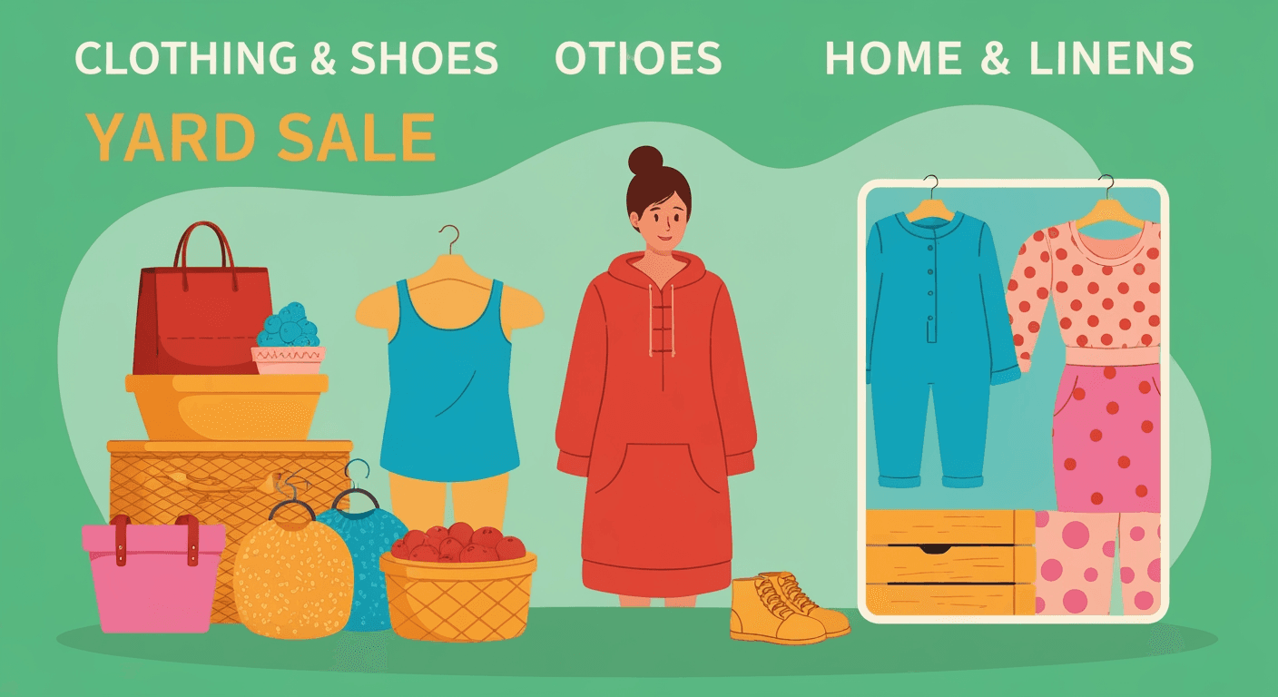 AI-generated illustration of a garage sale