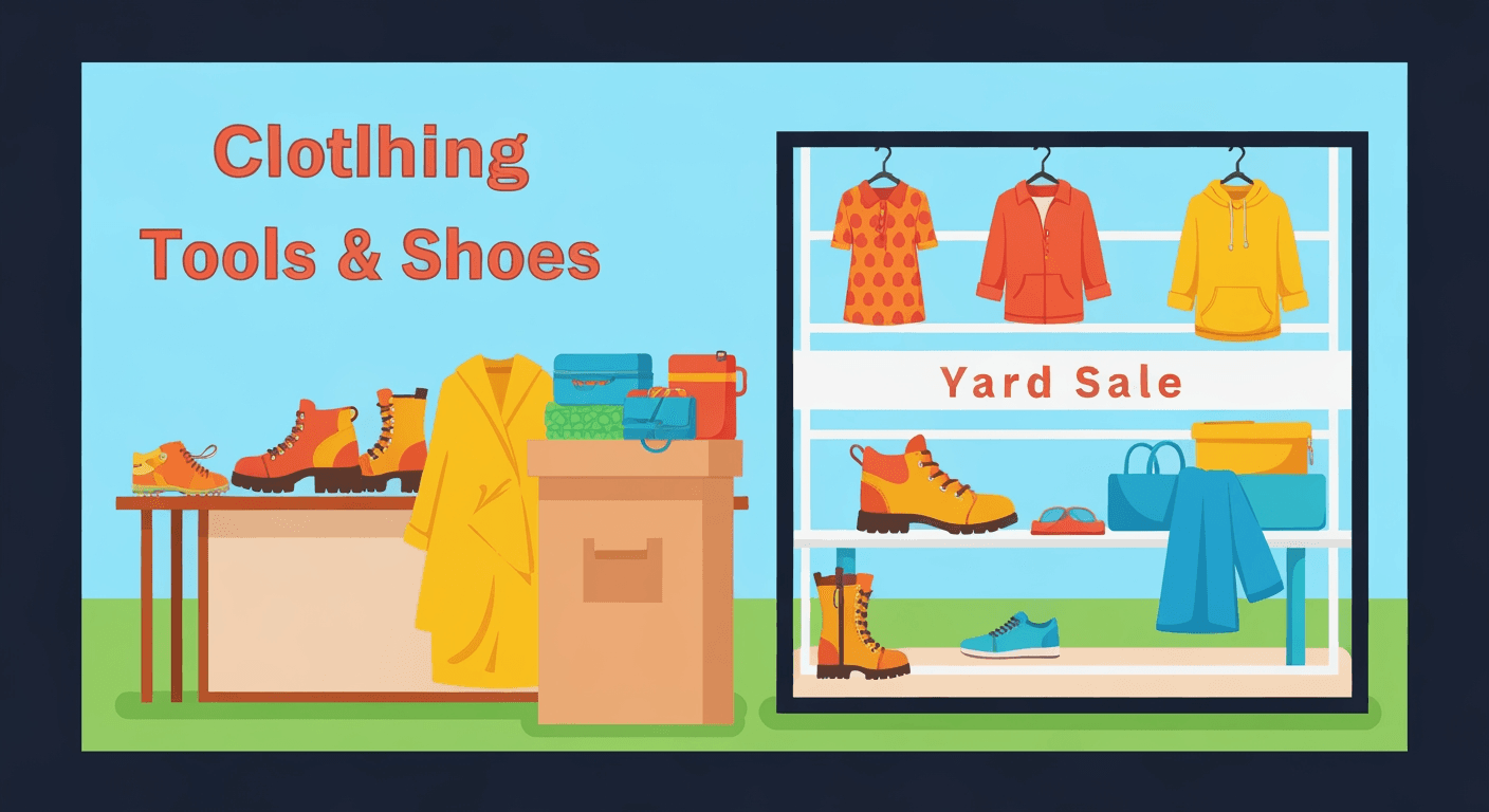 AI-generated illustration of a garage sale