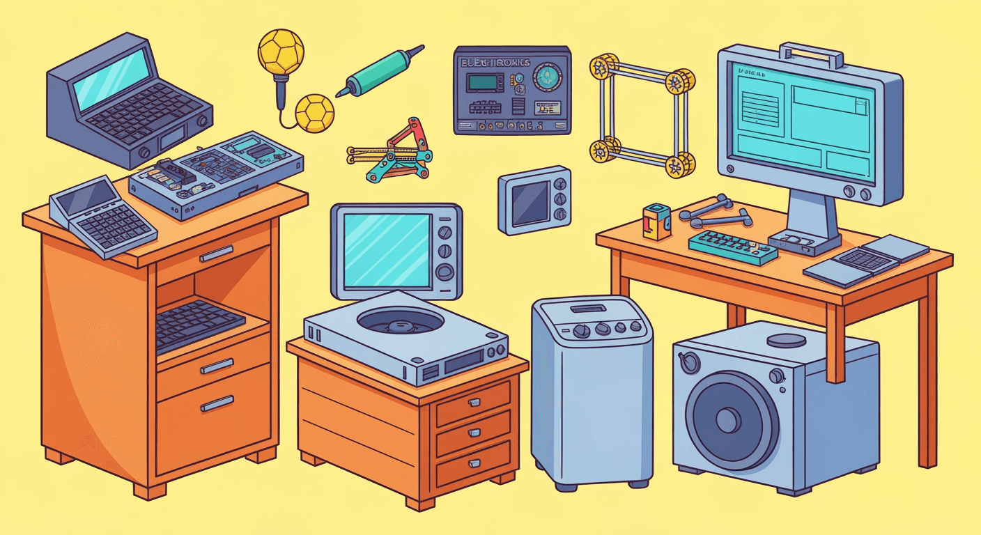 AI-generated illustration of a yard sale