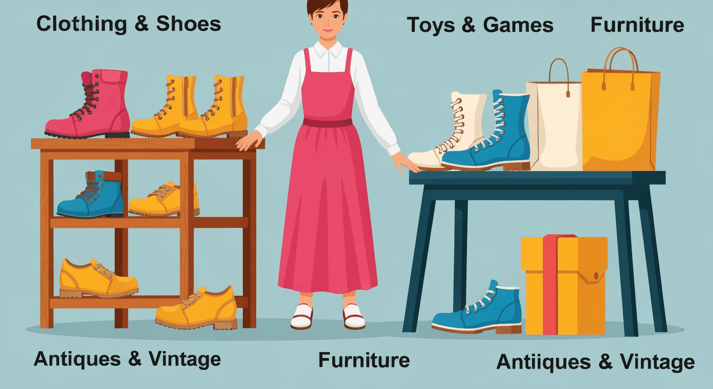 AI-generated illustration of a garage sale