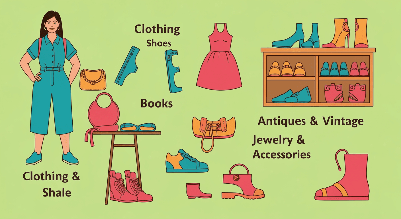 AI-generated illustration of a garage sale