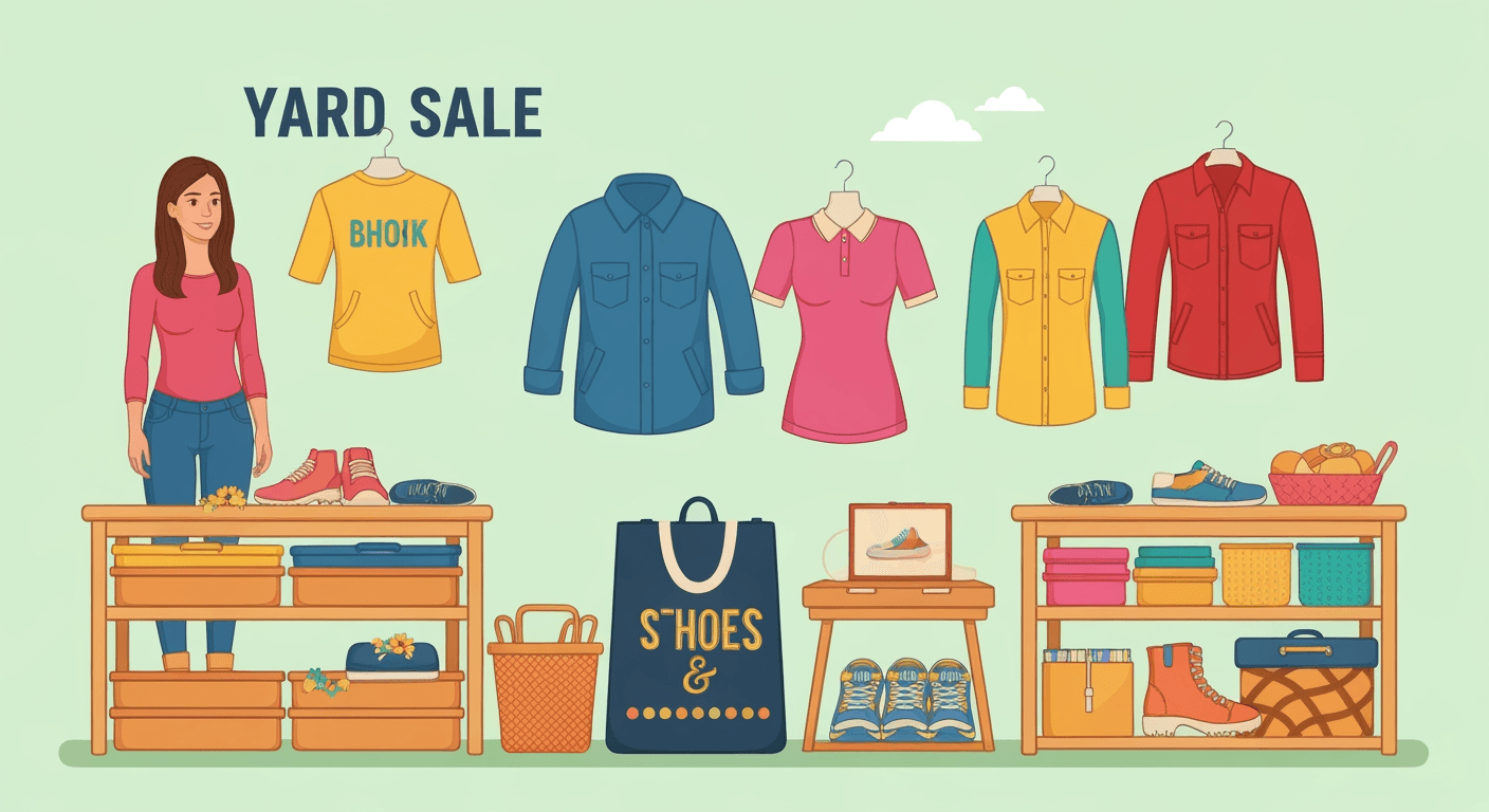 AI-generated illustration of a garage sale