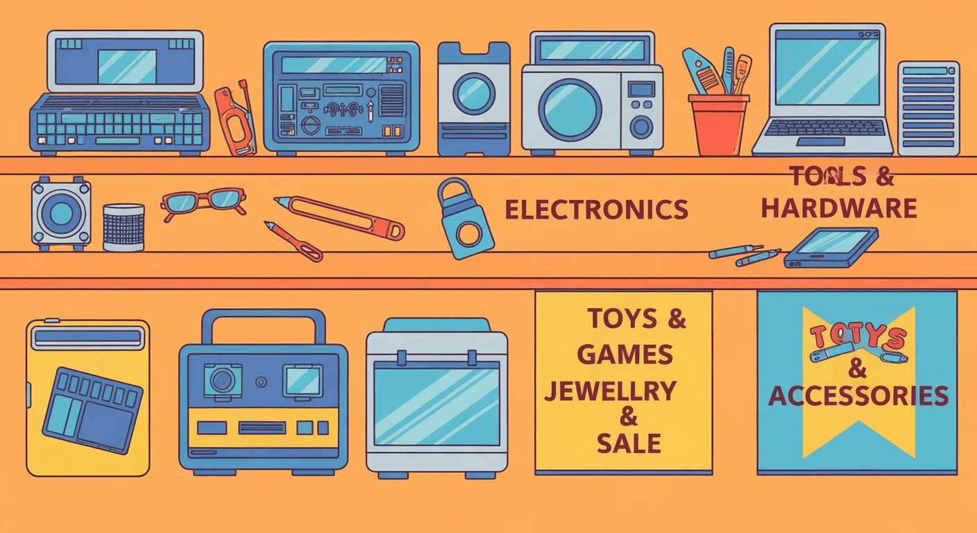AI-generated illustration of a yard sale