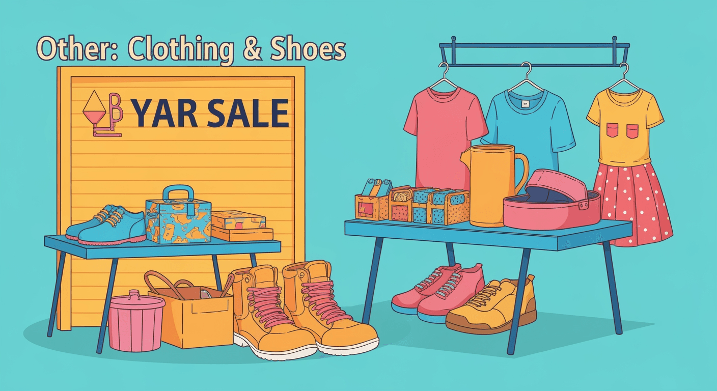 AI-generated illustration of a garage sale