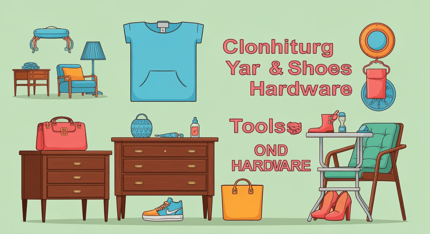 AI-generated illustration of a yard sale