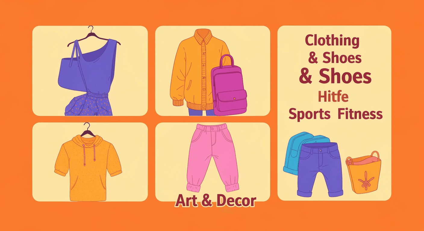 AI-generated illustration of a garage sale