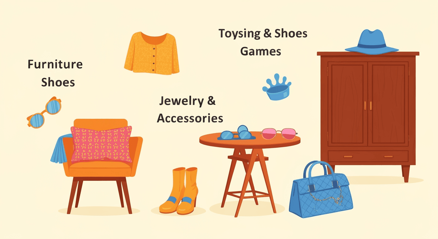 AI-generated illustration of a garage sale