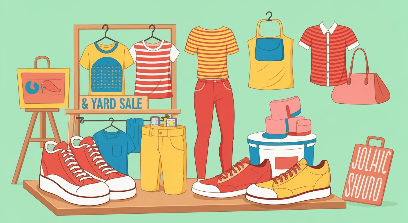 AI-generated illustration of a garage sale