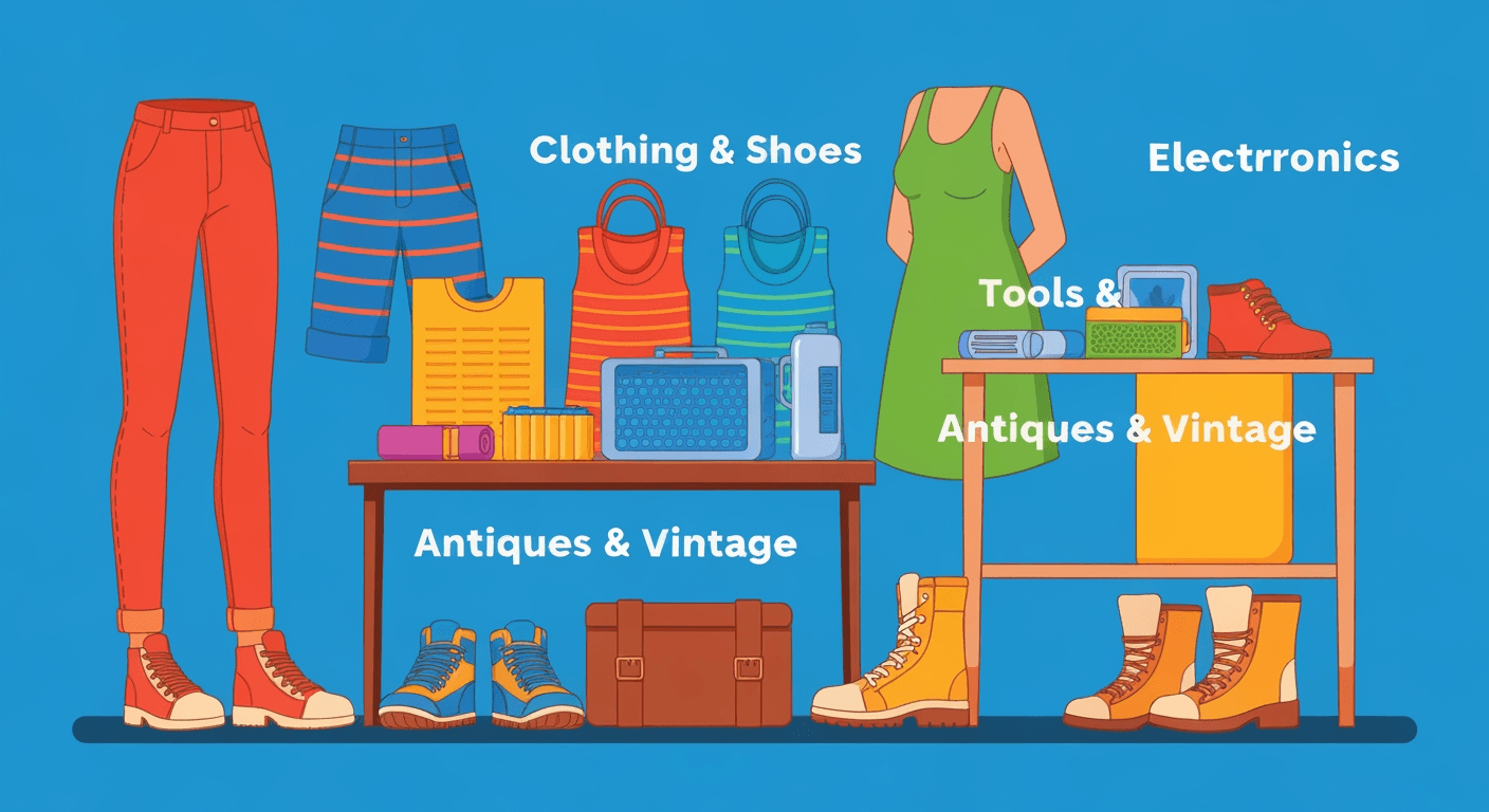 AI-generated illustration of a estate sale