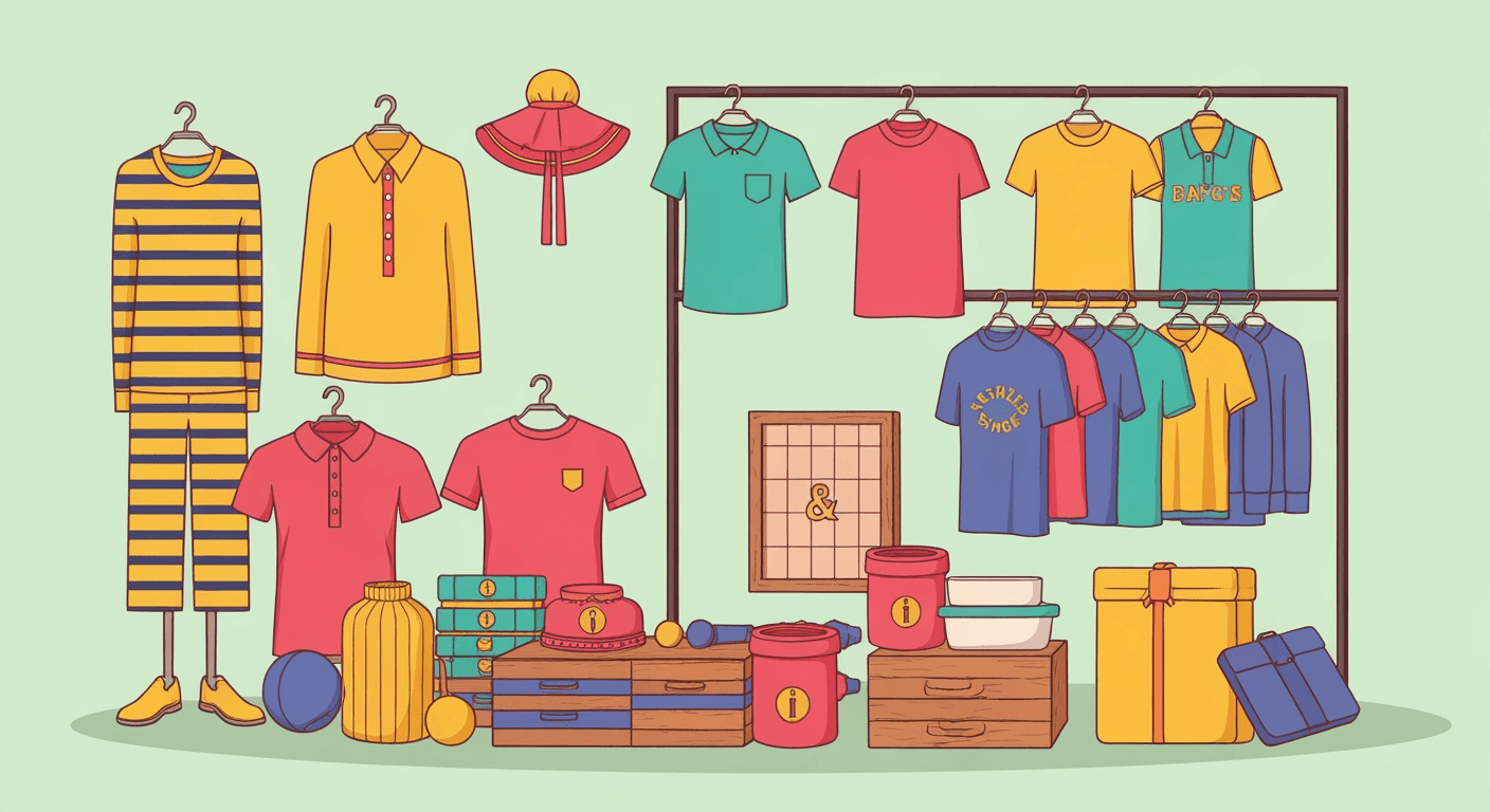 AI-generated illustration of a yard sale