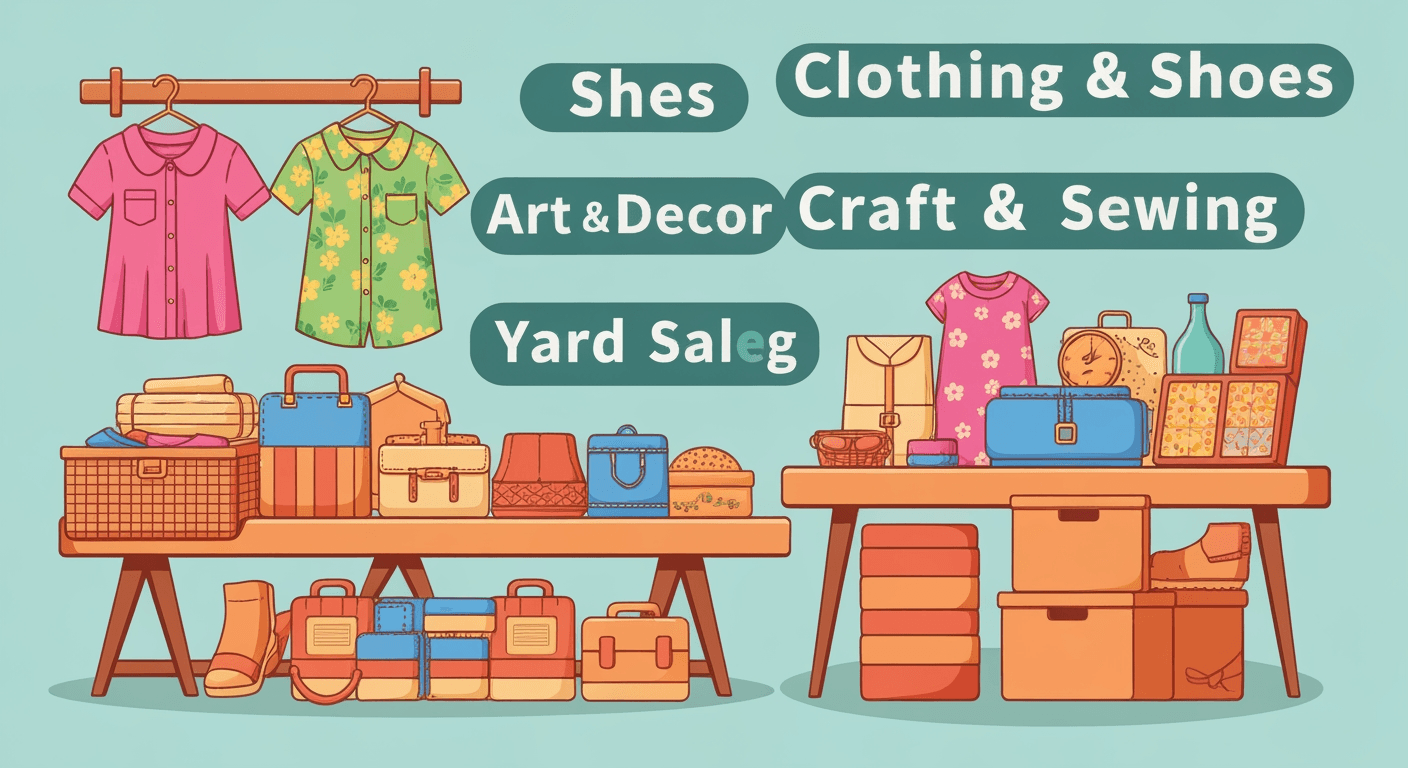 AI-generated illustration of a yard sale