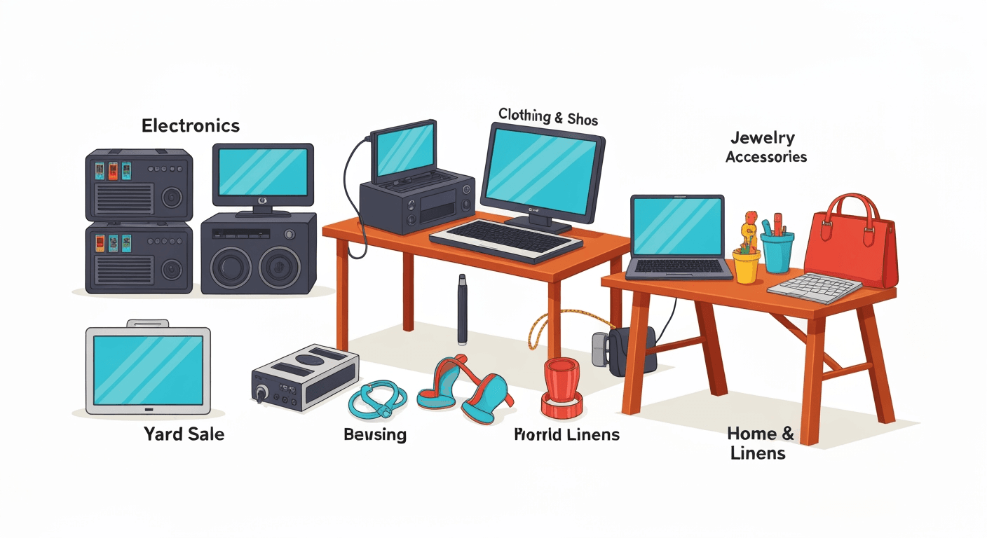 AI-generated illustration of a garage sale