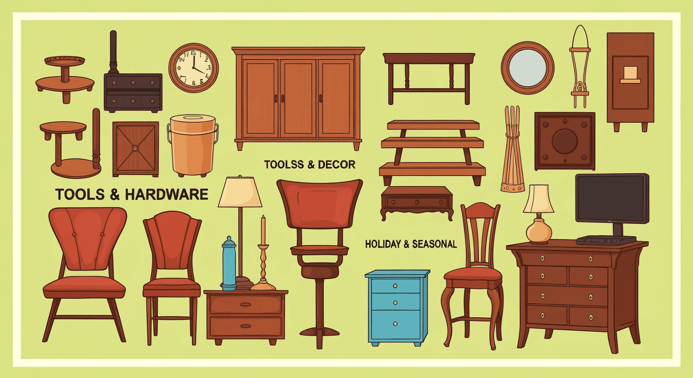 AI-generated illustration of a garage sale