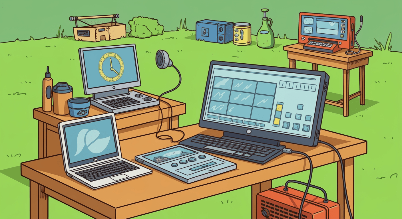 AI-generated illustration of a yard sale