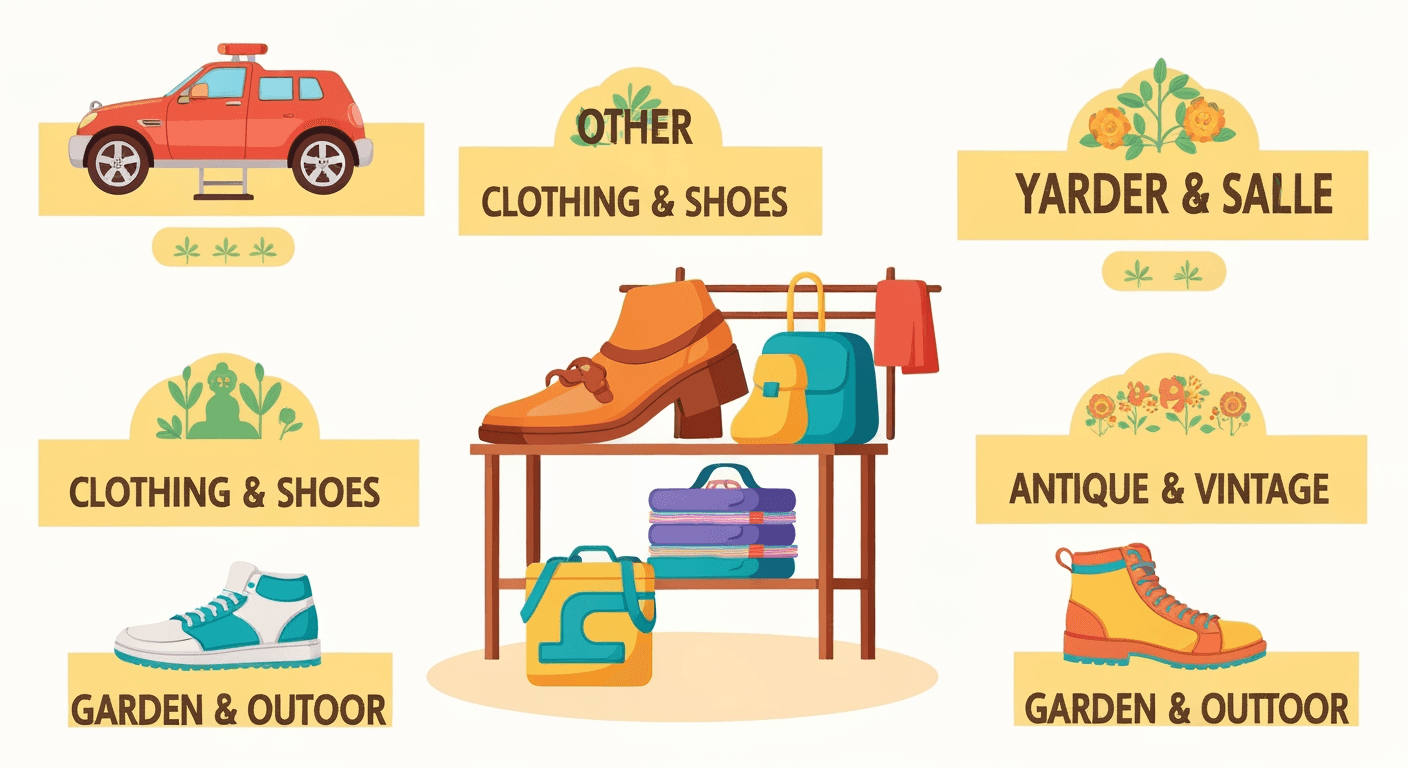 AI-generated yard sale illustration