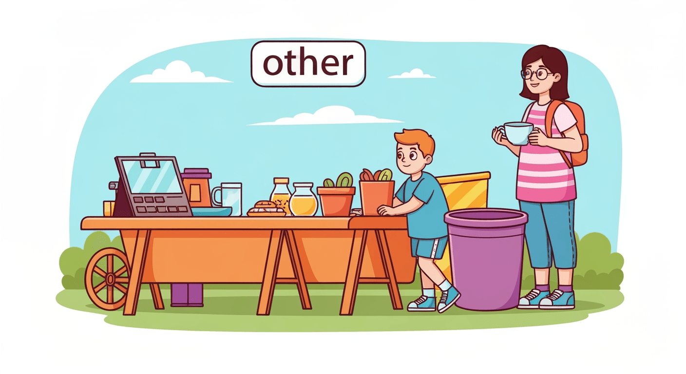 AI-generated illustration of a yard sale