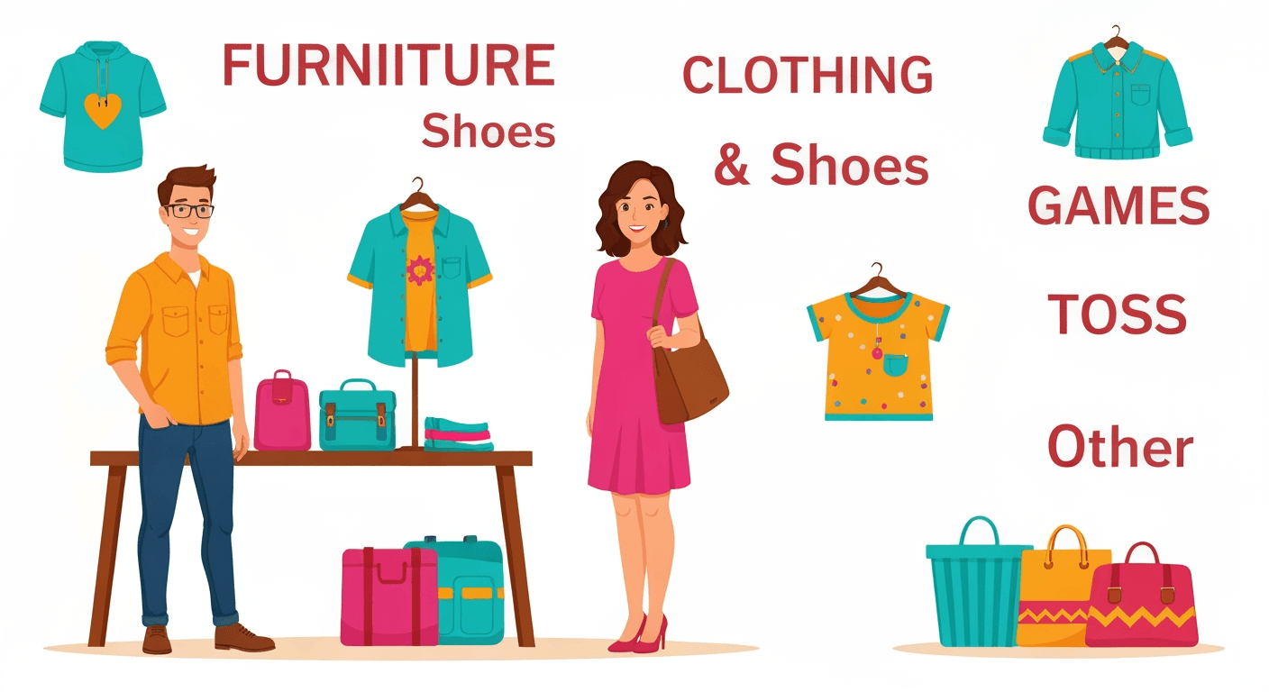 AI-generated illustration of a garage sale