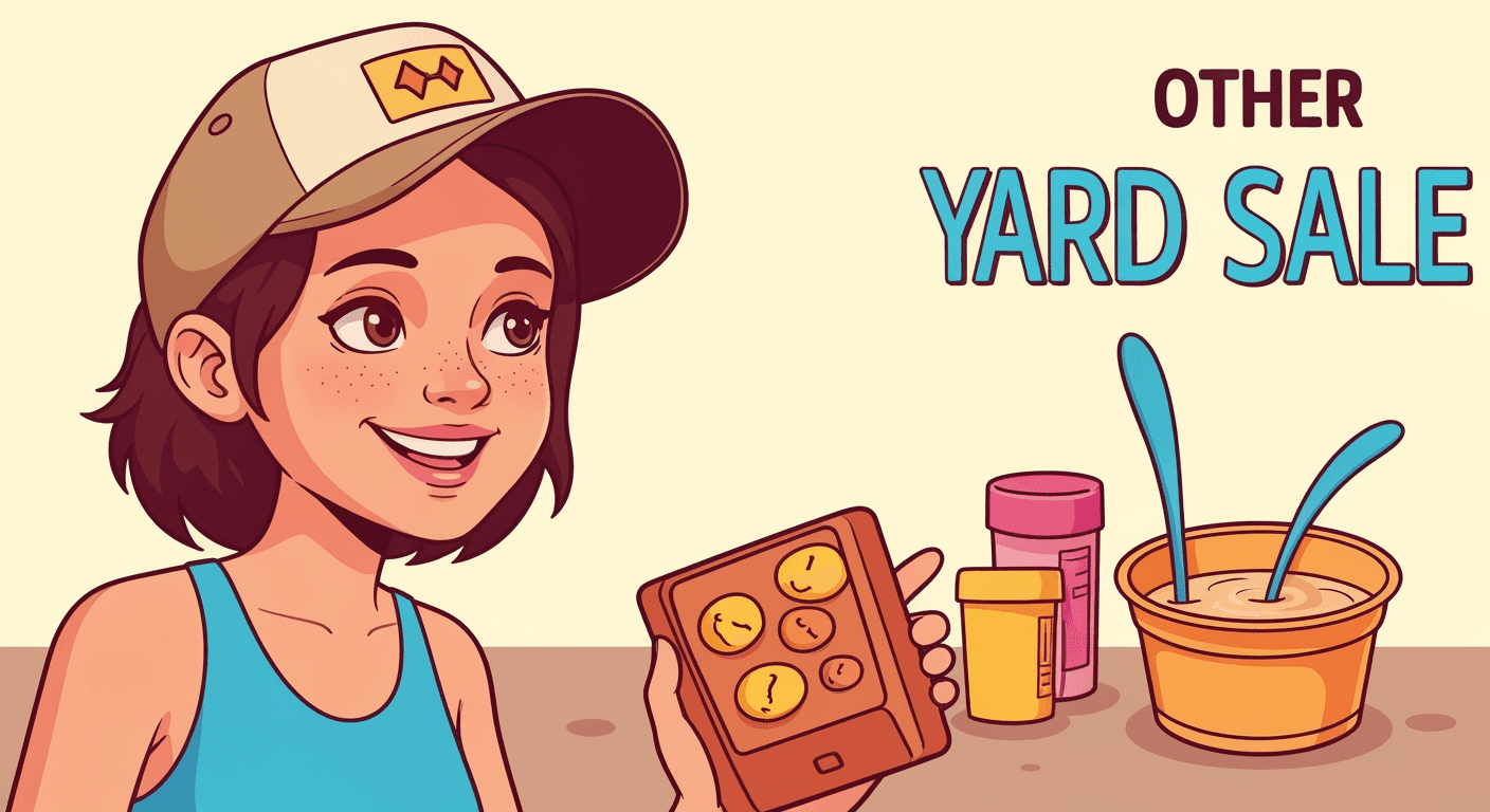 AI-generated illustration of a yard sale