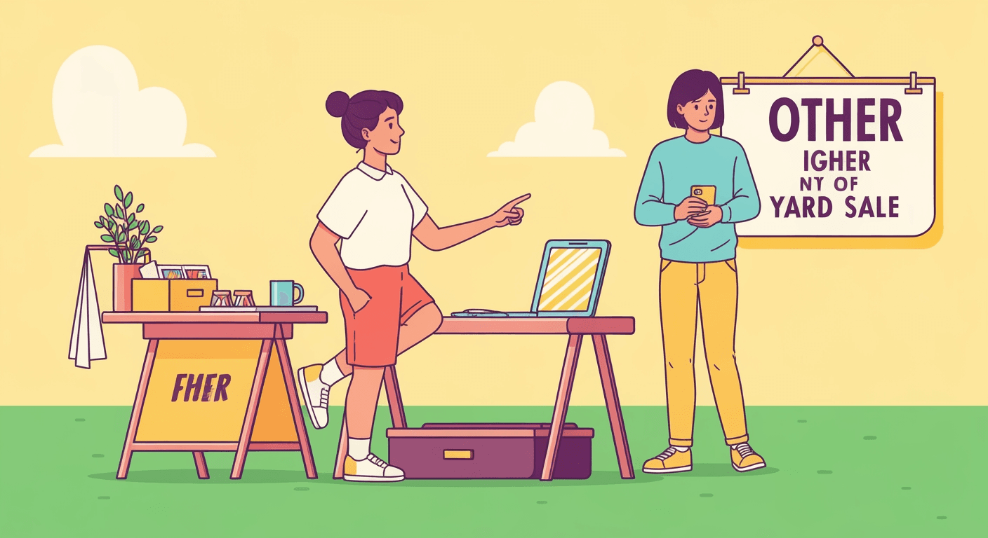 AI-generated illustration of a estate sale