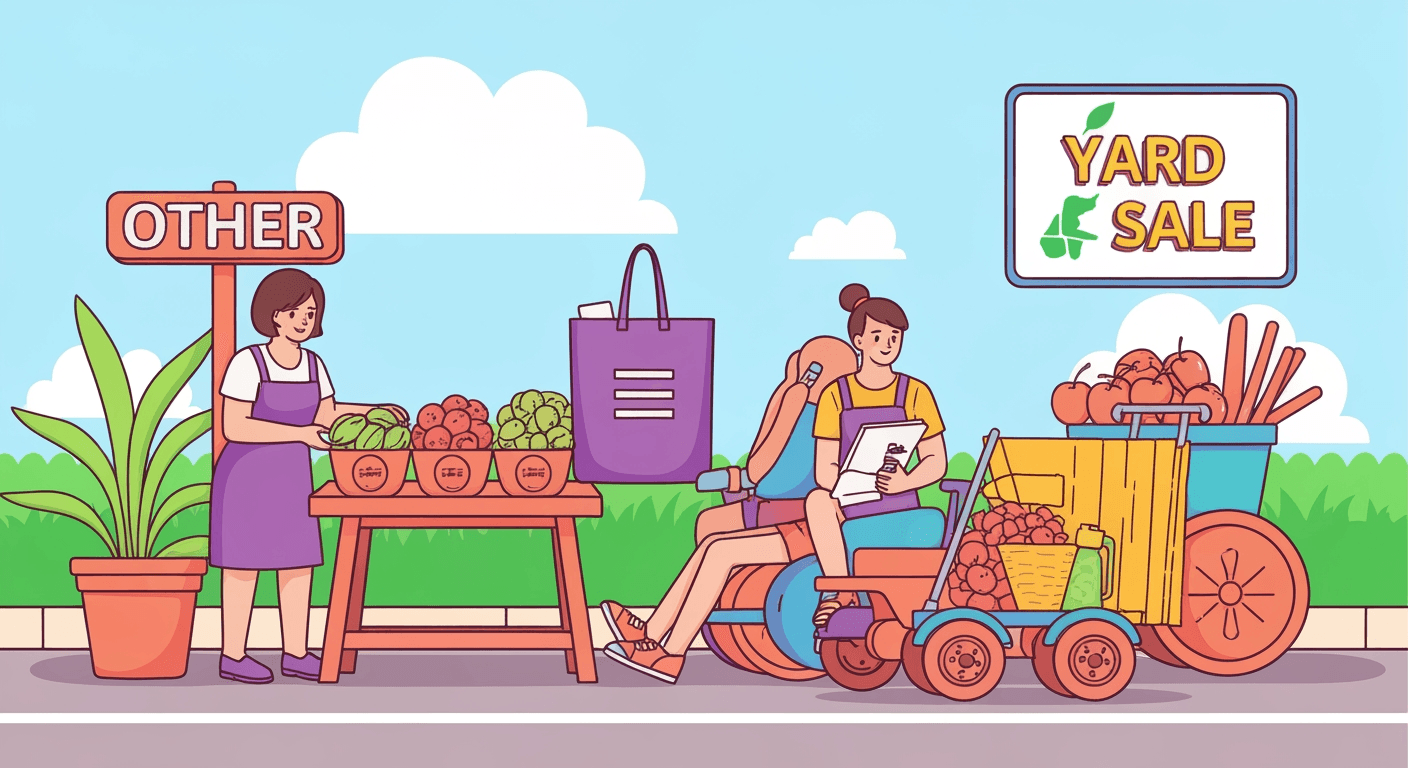 AI-generated illustration of a estate sale