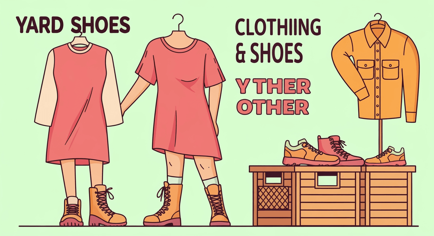 AI-generated illustration of a yard sale