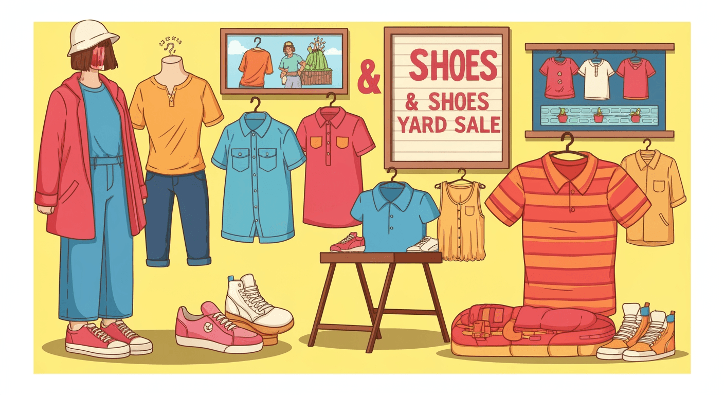 AI-generated illustration of a garage sale