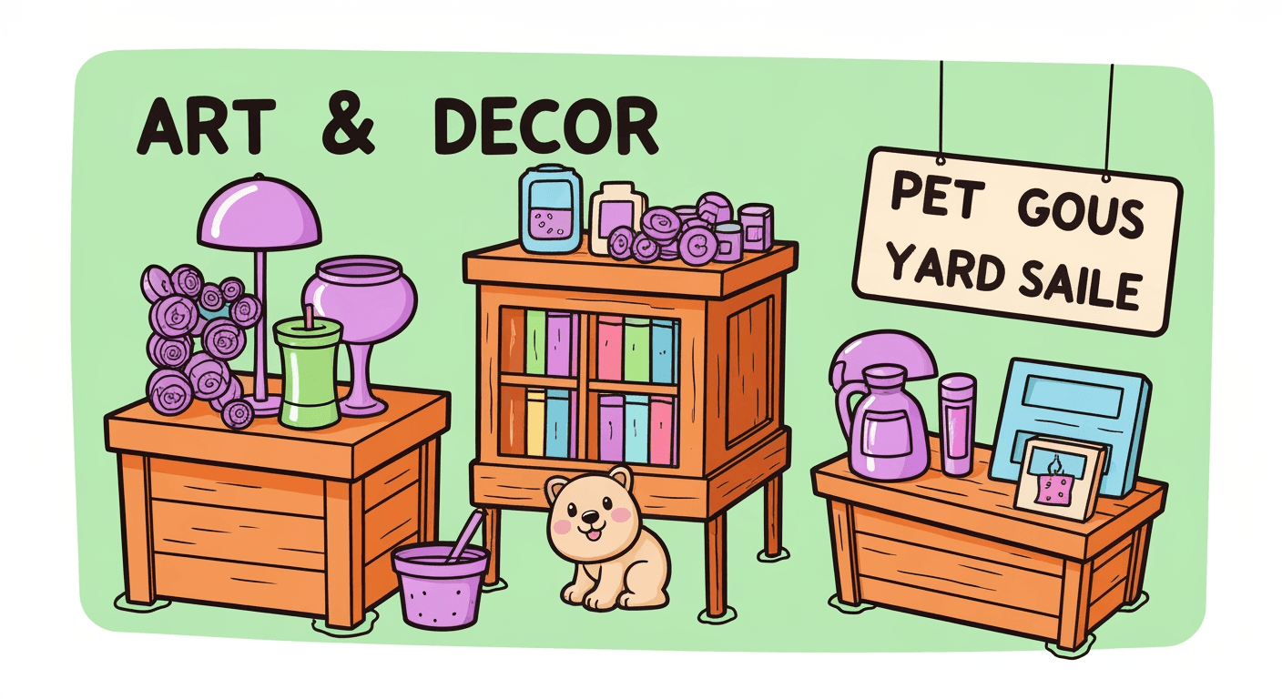 AI-generated illustration of a garage sale
