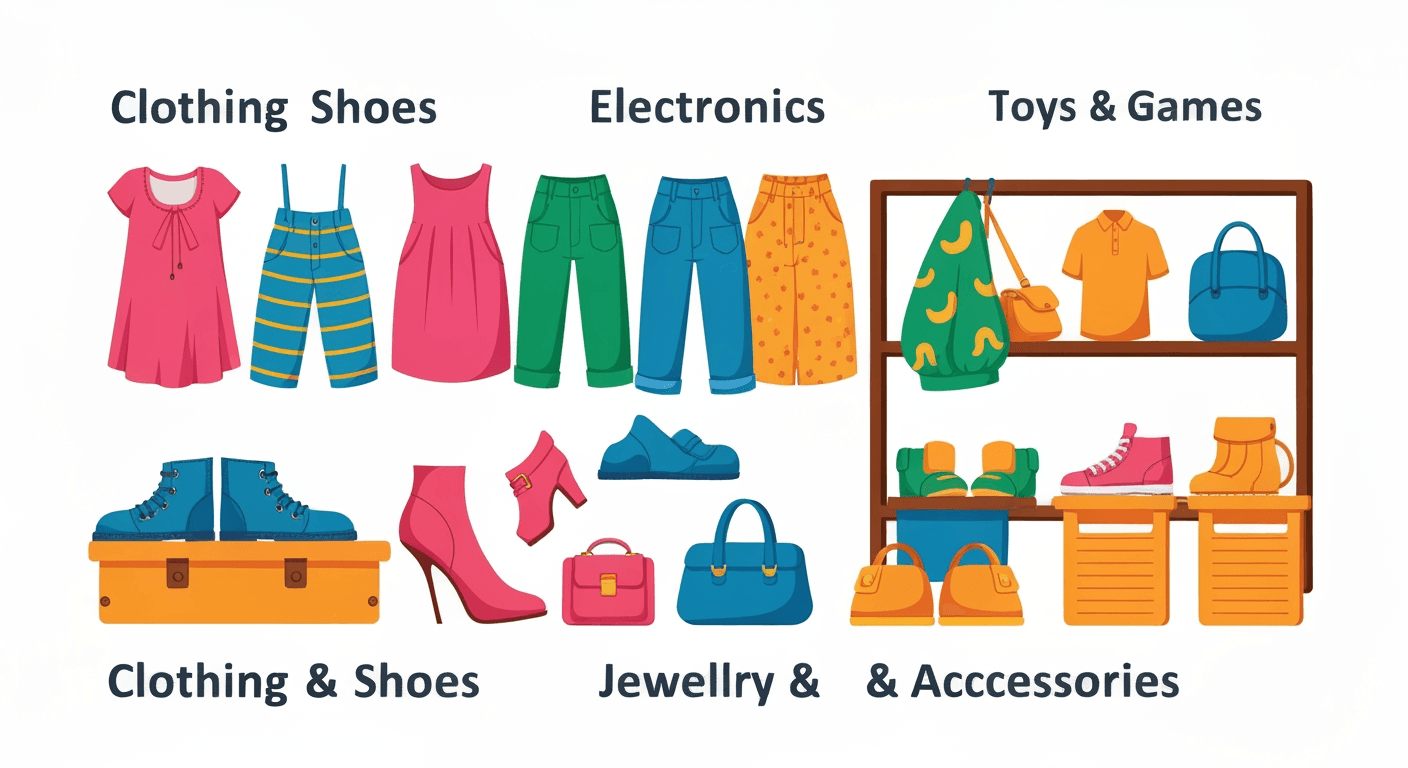 AI-generated illustration of a yard sale