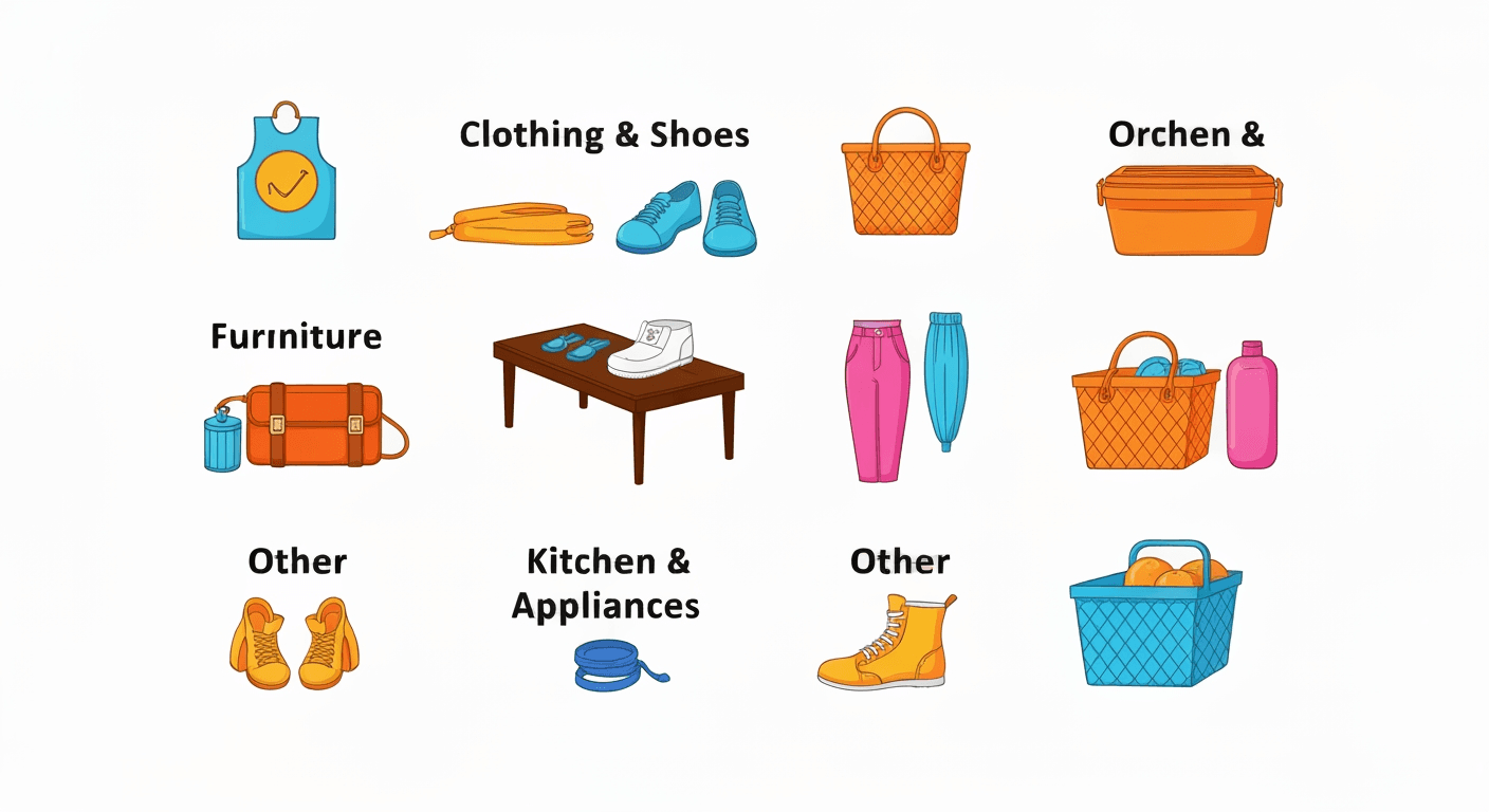 AI-generated illustration of a garage sale