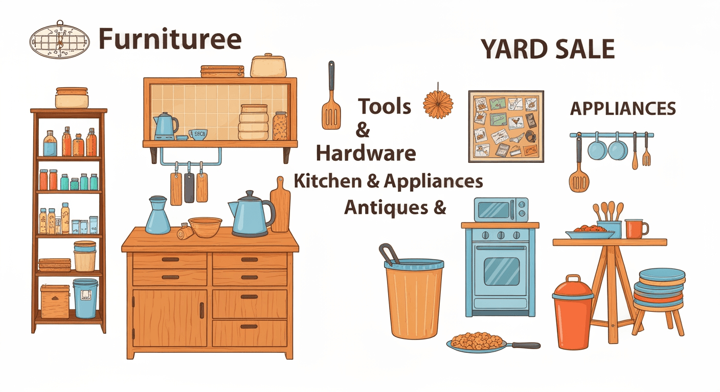 AI-generated illustration of a estate sale