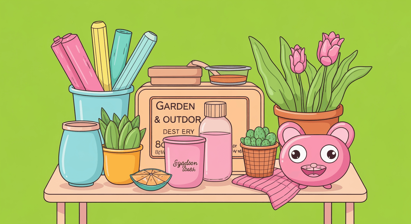 AI-generated yard sale illustration