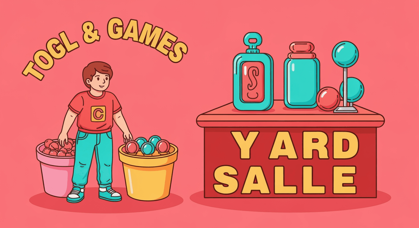 AI-generated illustration of a moving sale