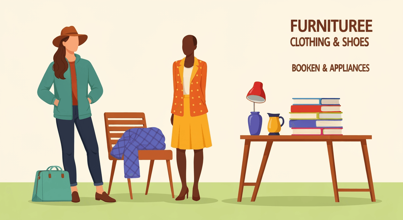 AI-generated illustration of a estate sale