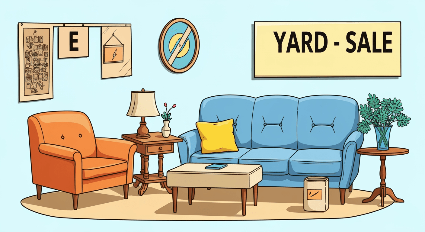 Yard sale illustration