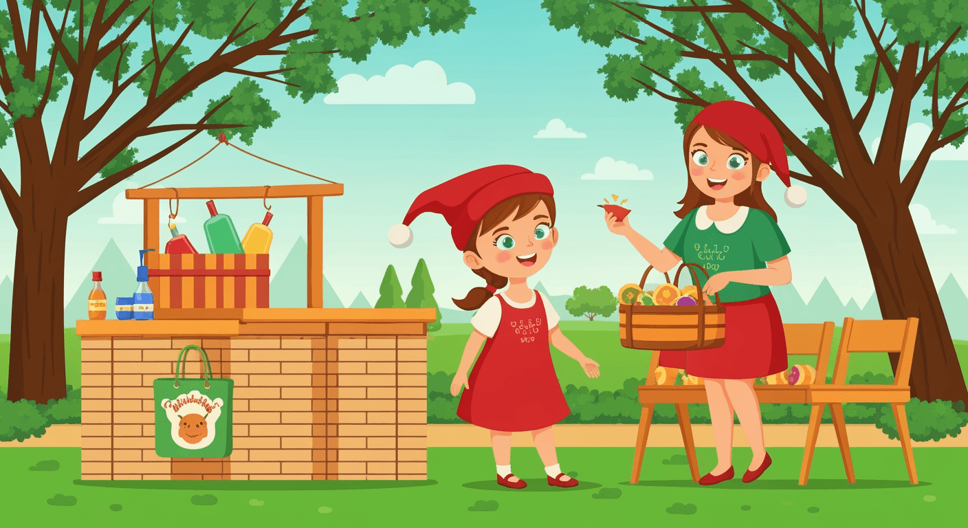 AI-generated illustration of a yard sale