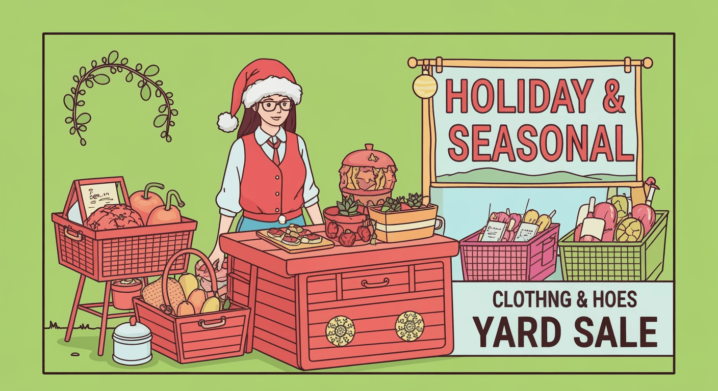 AI-generated illustration of a yard sale