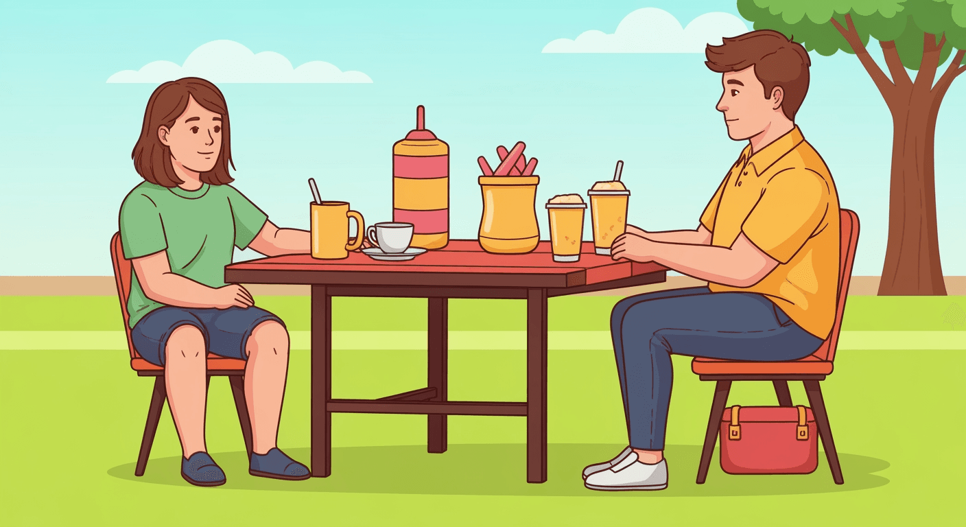 AI-generated yard sale illustration