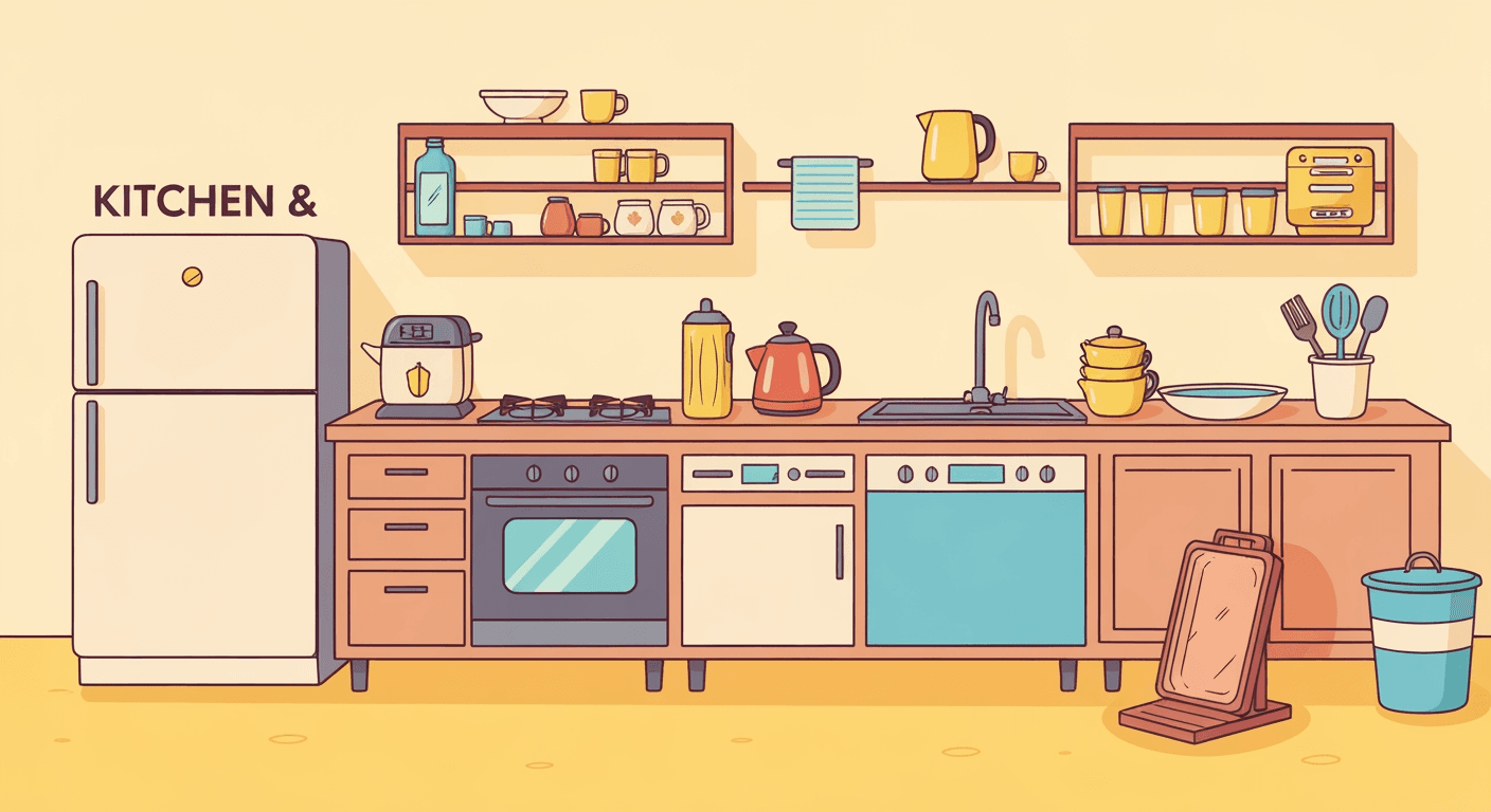 AI-generated yard sale illustration