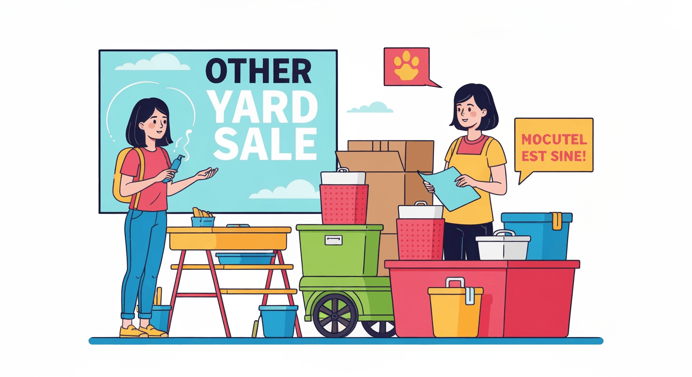 Yard sale illustration