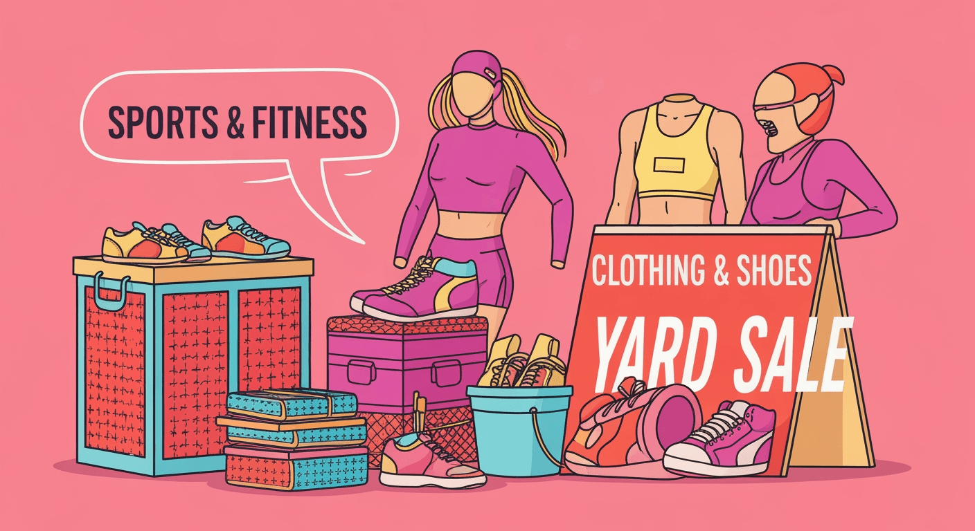 AI-generated illustration of a yard sale