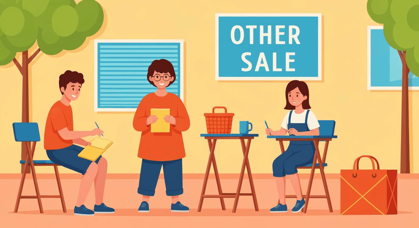 AI-generated illustration of a estate sale