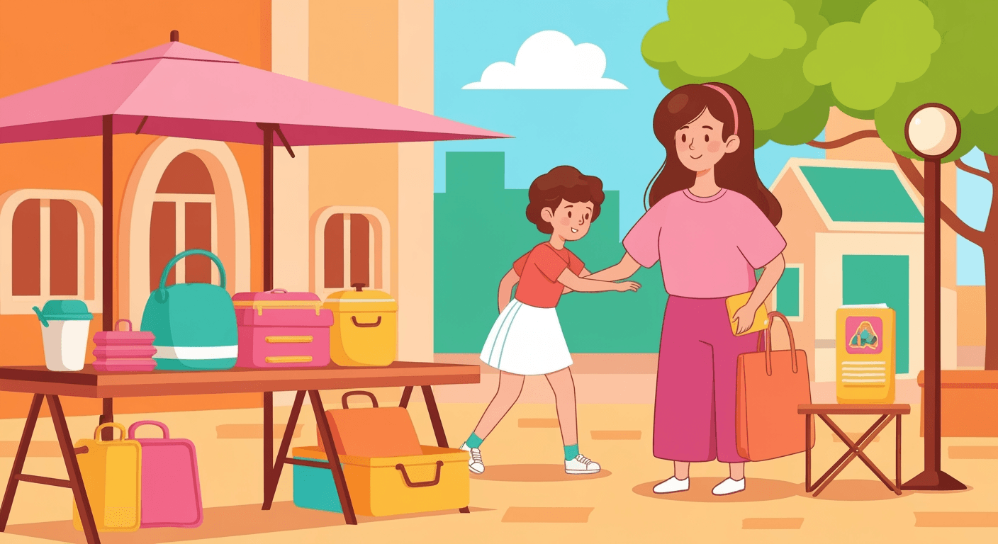 AI-generated illustration of a garage sale