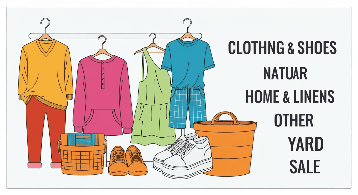 AI-generated illustration of a moving sale