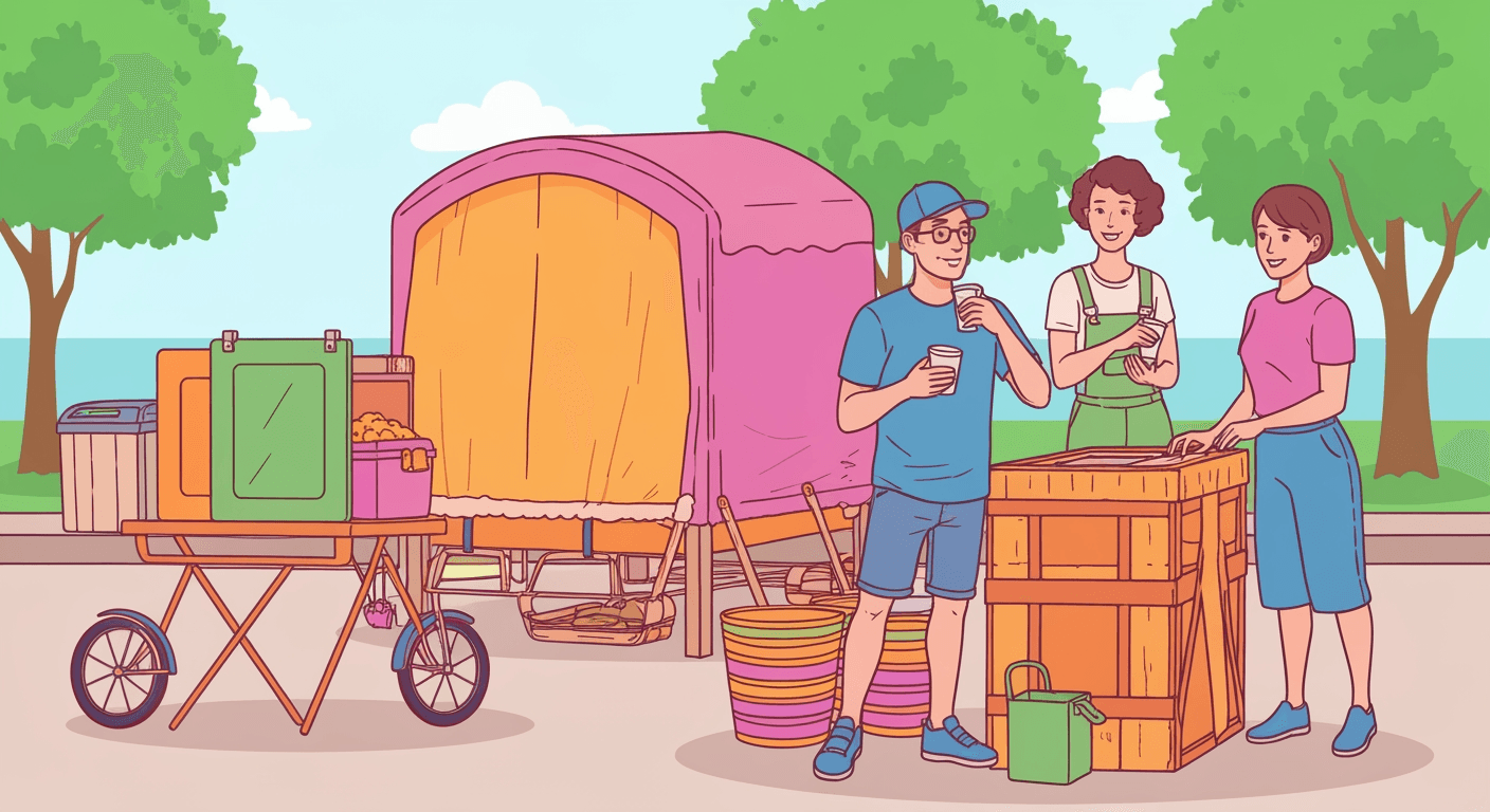 AI-generated illustration of a estate sale