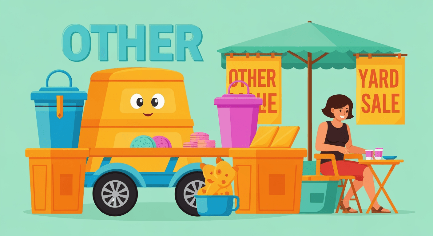 AI-generated illustration of a yard sale