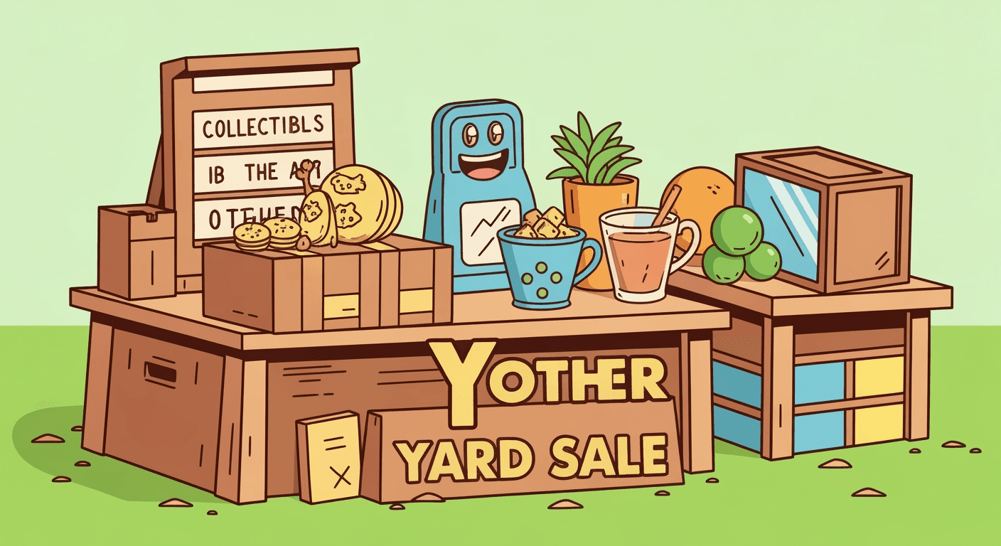 AI-generated illustration of a yard sale